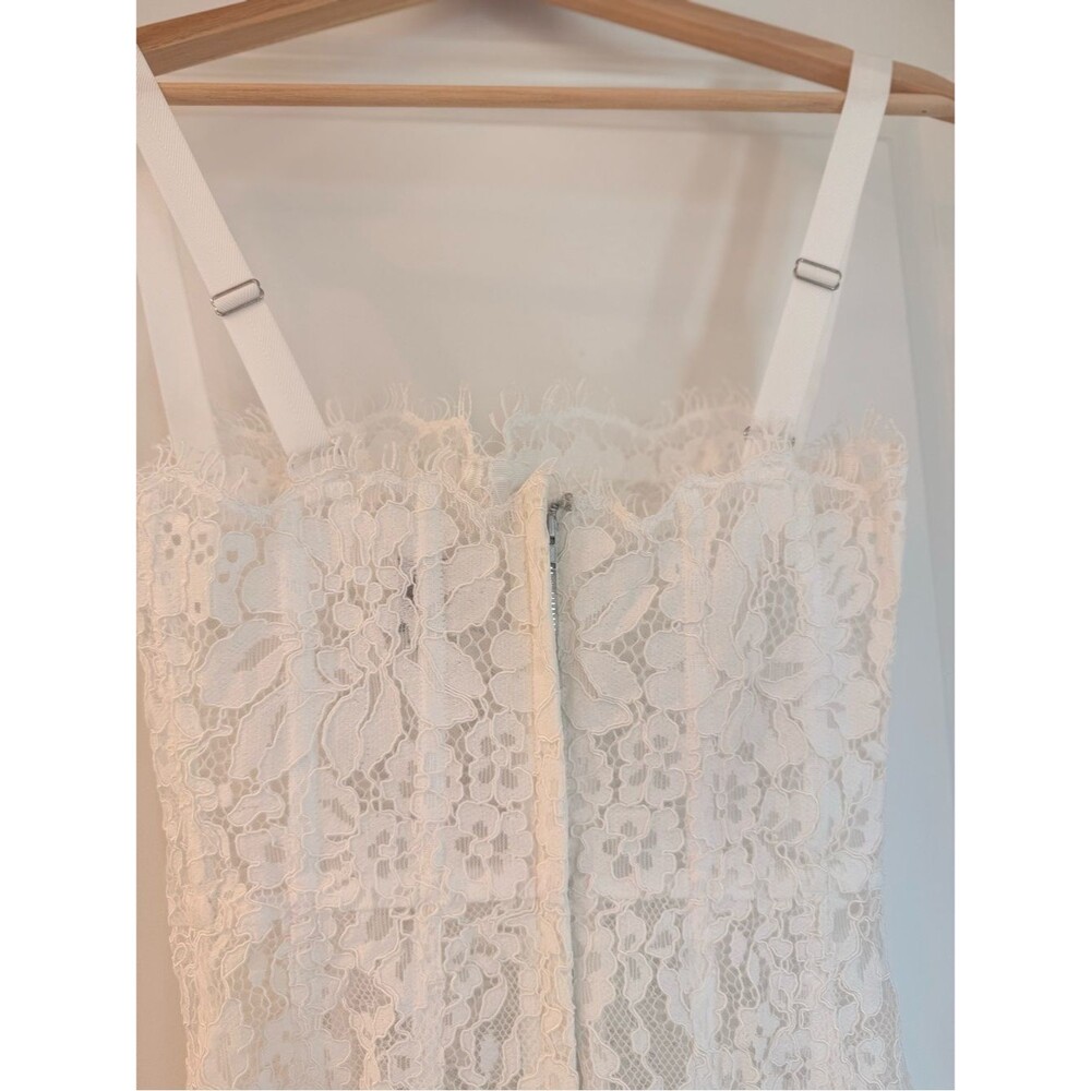 🆕 Helsa the lace column white maxi dress w strap, evening party long dress - Picture 11 of 16
